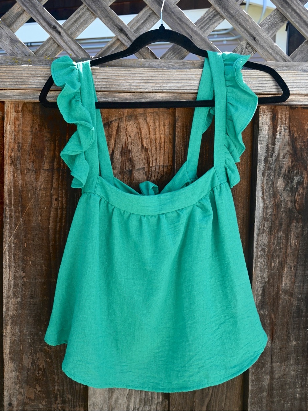 Sienna Sky Women’s Ruffle Strap Tank Top - Green
